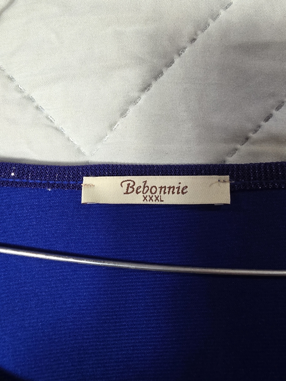 Bebonnie Women's Sparkle Chiffon Layered Sleeve Top Blue Camisole Blouse Sz 3X - Picture 2 of 11